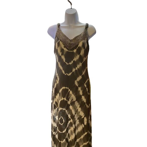 INC Maxi Dress with Bead Embellished Neckline Size M - Picture 2 of 10